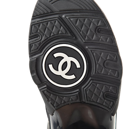 Chanel Toile Suede Calfskin CC Sneakers 36.5 Black 6 of 7