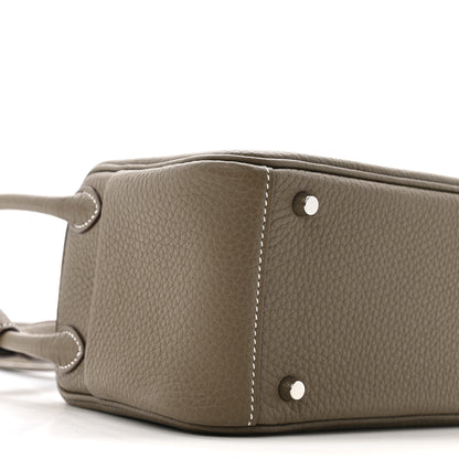Hermes Taurillon Clemence Mini Lindy 20 Etoupe 9 of 11