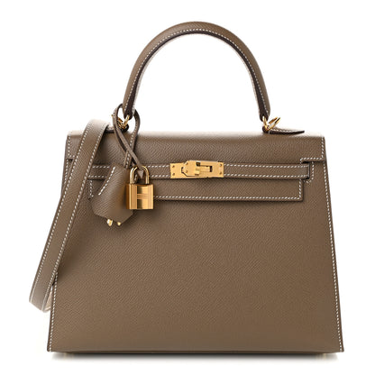 Hermes Epsom Kelly Sellier 25 Etoupe 1 of 11