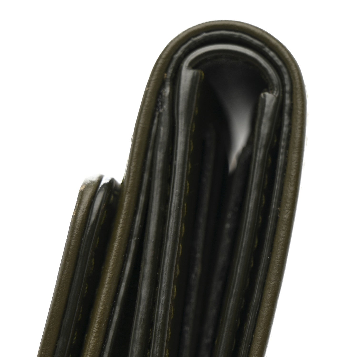 Burberry Vintage Check Tri-Fold Wallet Olive Green 9 of 9