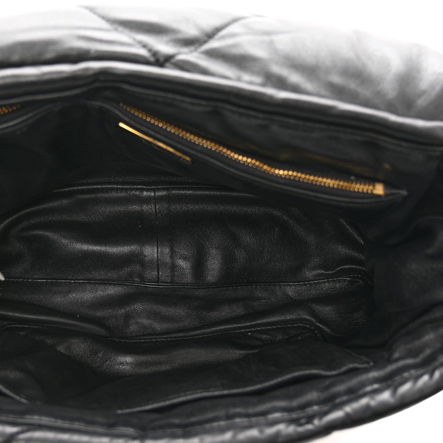 Prada Nappa Soft Padded Logo Embossed Triangle Quilted Shoulder Bag Black 6 of 10