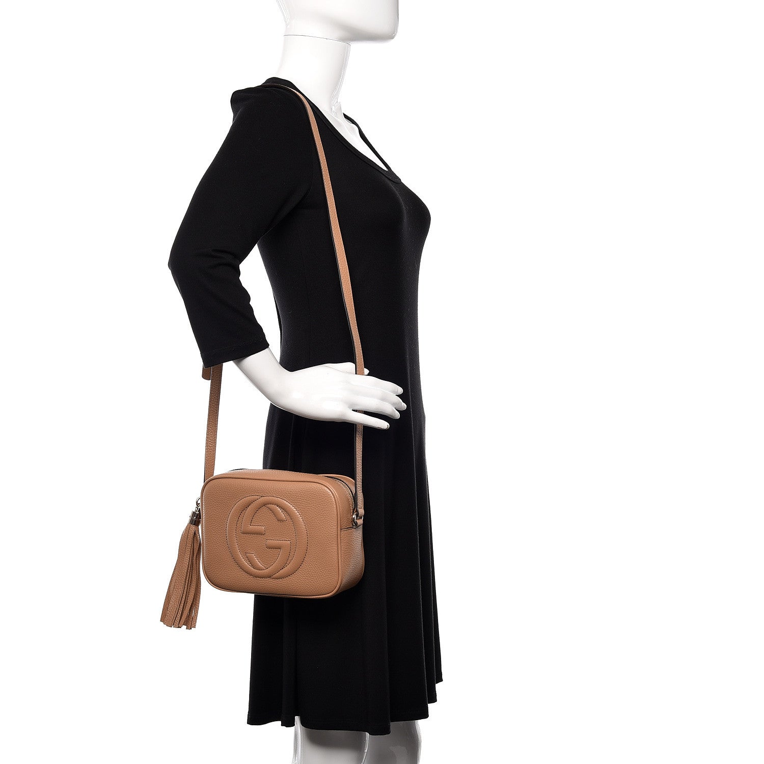 Gucci Pebbled Calfskin Small Soho Disco Bag Rose Beige 2 of 10