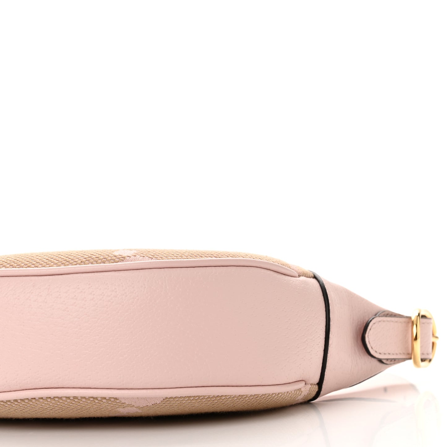 Monogram Jumbo GG Textured Dollar Calfskin Mini Ophidia Half Moon Hobo Beige Perfect Pink