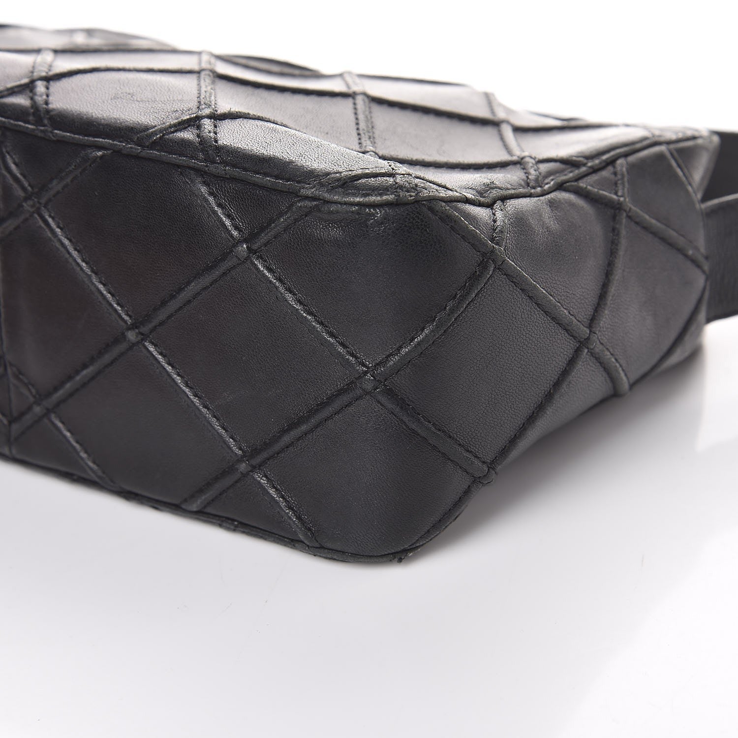 Chanel Lambskin Diamond Stitched Camera Case Black 12 of 12