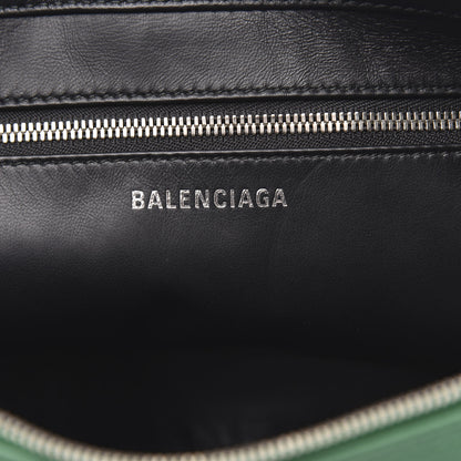 Balenciaga Shiny Day Calfskin Triangle Crossbody XS Vert Irlandais 7 of 9
