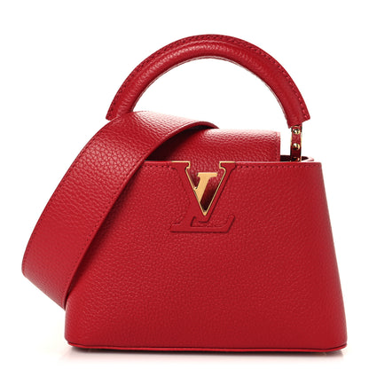 Louis Vuitton Taurillon Mini Capucines Scarlet 1 of 9