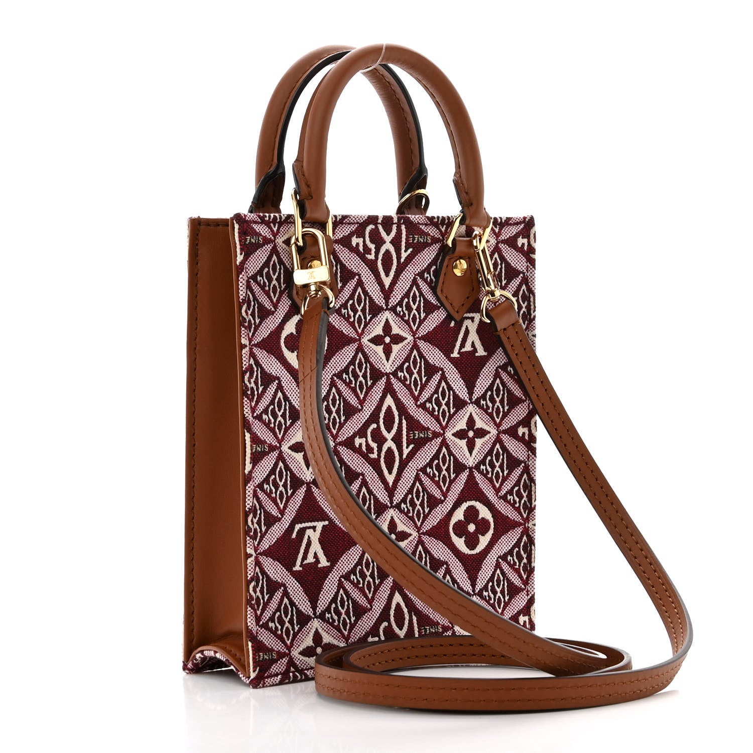 Louis Vuitton Jacquard Since 1854 Petit Sac Plat Bordeaux 3 of 11
