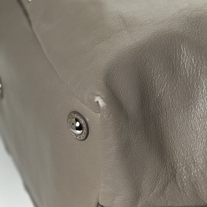 Saint Laurent Calfskin Studded Easy Sac Taupe 12 of 14