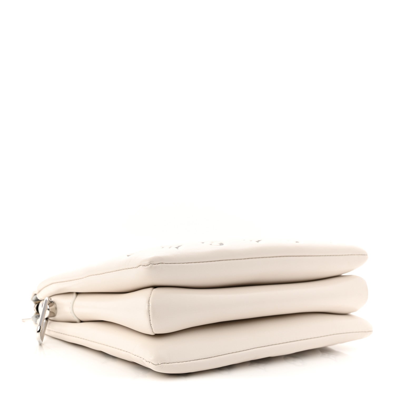 Louis Vuitton Lambskin Embossed Monogram Coussin PM Cream Grey 4 of 9