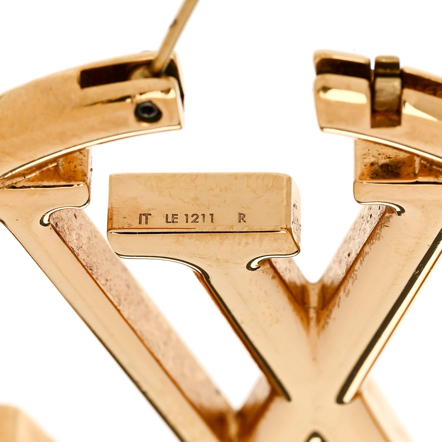 Louis Vuitton Metal Louise Hoop Earrings Gold 5 of 5