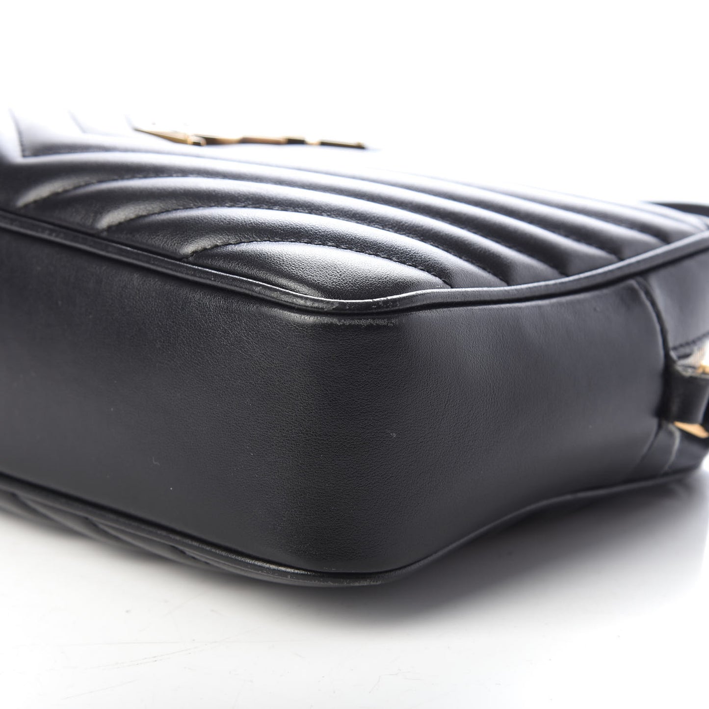 Calfskin Matelasse Monogram Lou Camera Bag Black