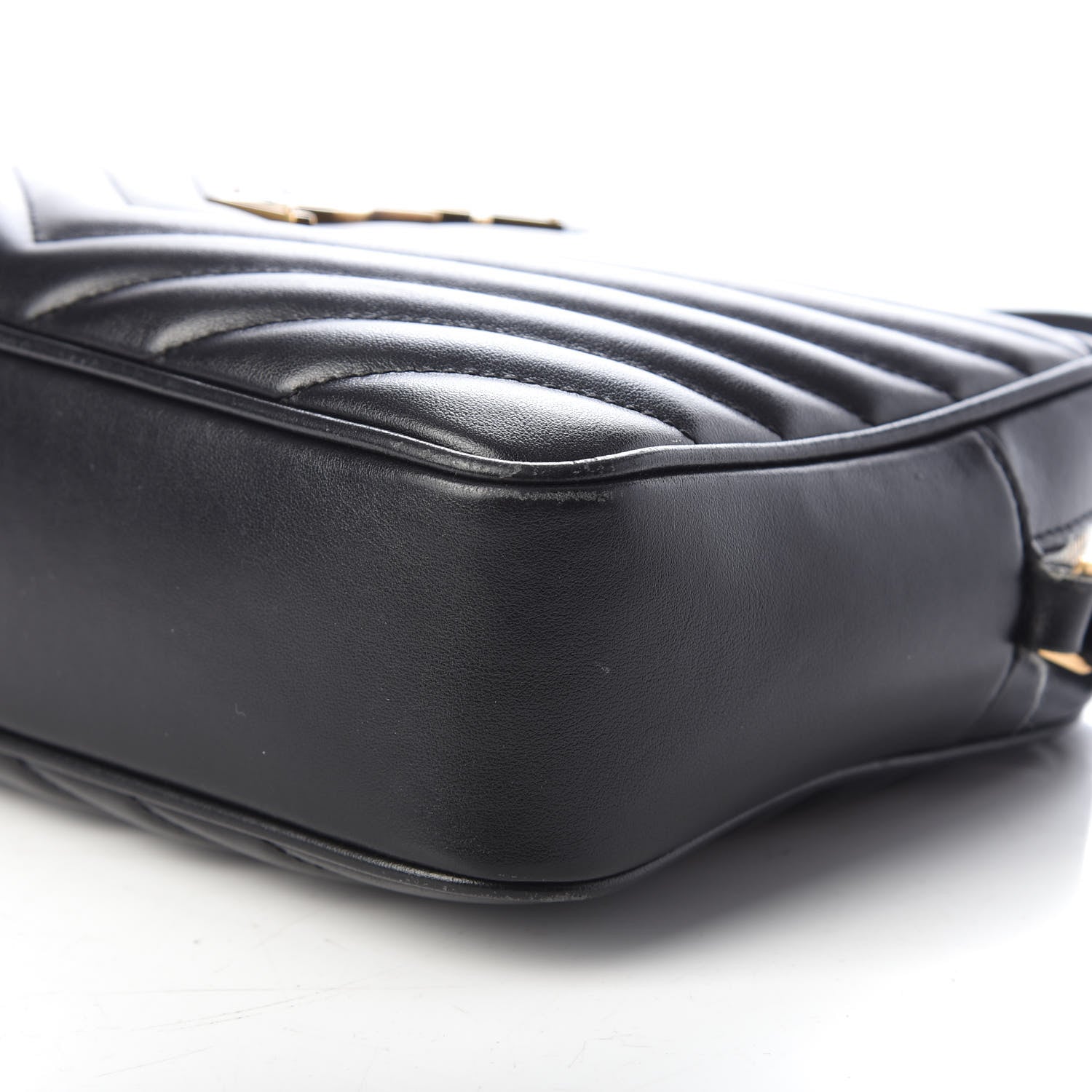 Saint Laurent Calfskin Matelasse Monogram Lou Camera Bag Black 9 of 9