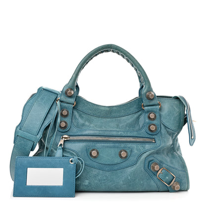 Balenciaga Agneau Giant 21 Silver Hardware City Cyclade 1 of 16
