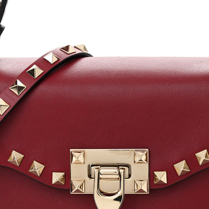 Valentino Garavani Vitello Medium Rockstud Top Handle Shoulder Bag Rubino 8 of 13