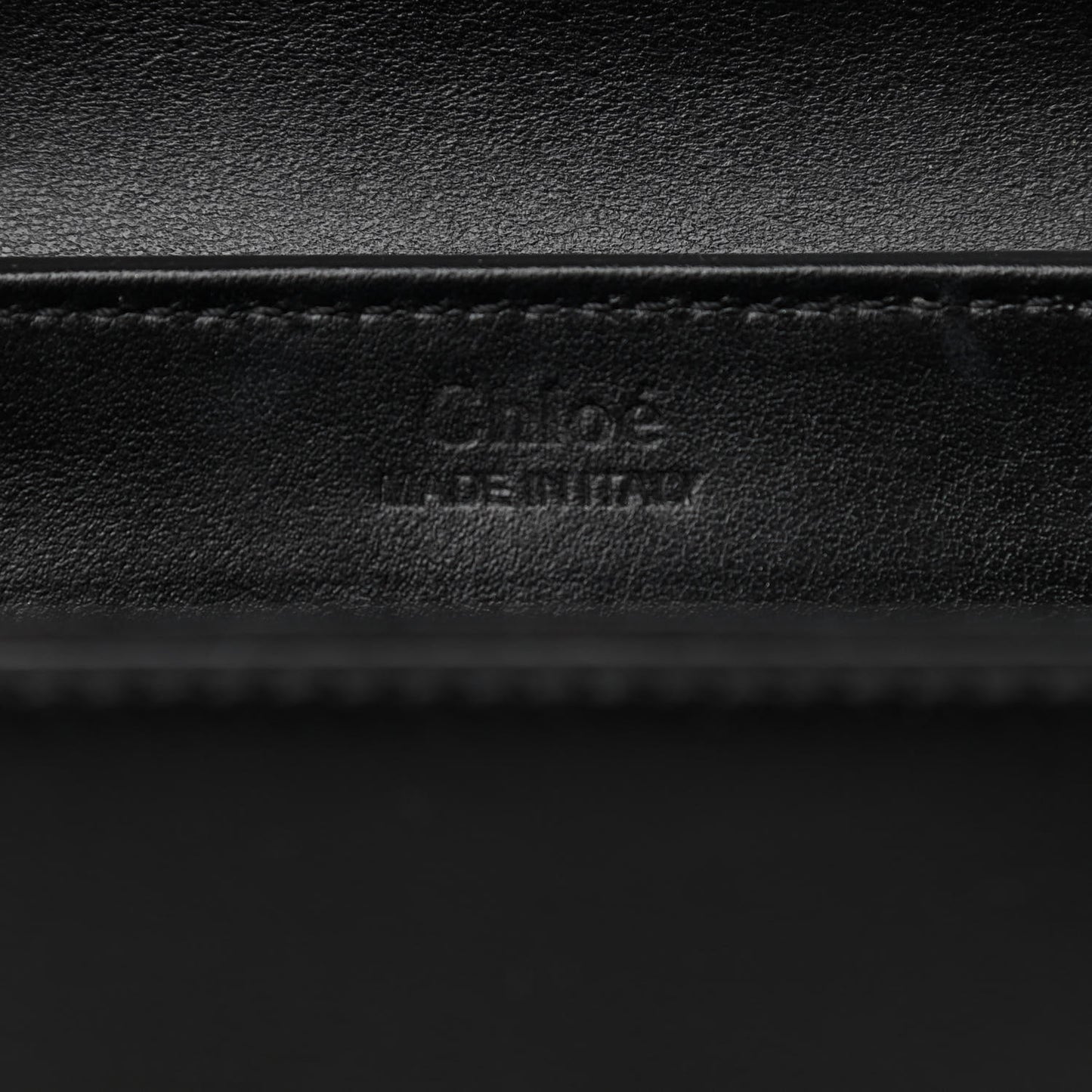 Shiny Calfskin Suede Mini C Double Carry Black