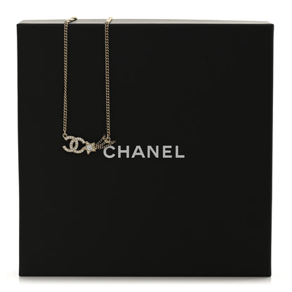 Chanel Crystal Starfall CC Pendant Necklace Gold 6 of 6