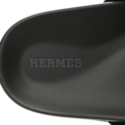 Hermes Calfskin Womens Chypre Sandals 36.5 Black 8 of 11