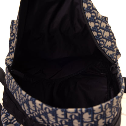 Christian Dior Oblique Diortravel Backpack Blue 4 of 12