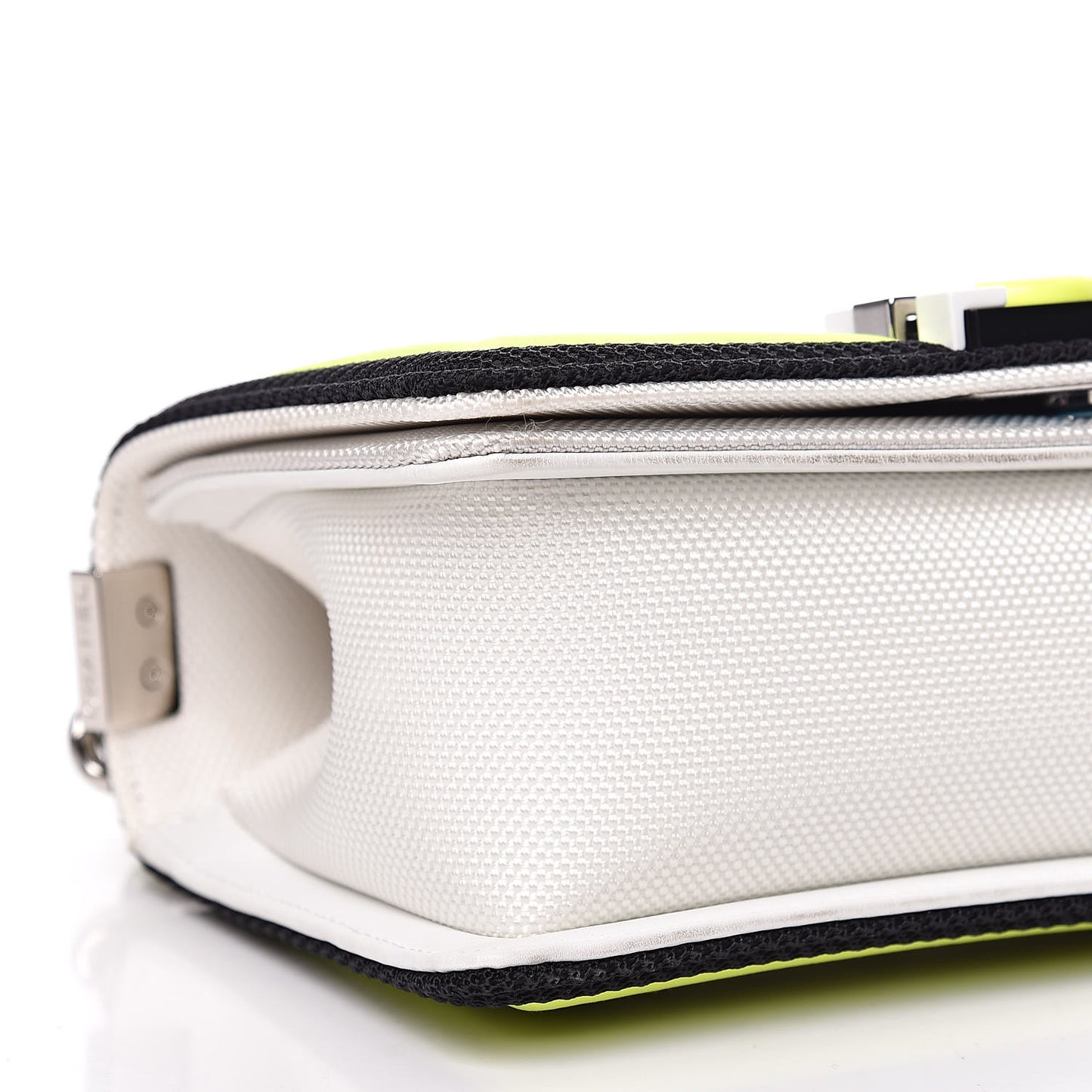Canvas Quilted Small Fluo Boy Flap White Black Yellow