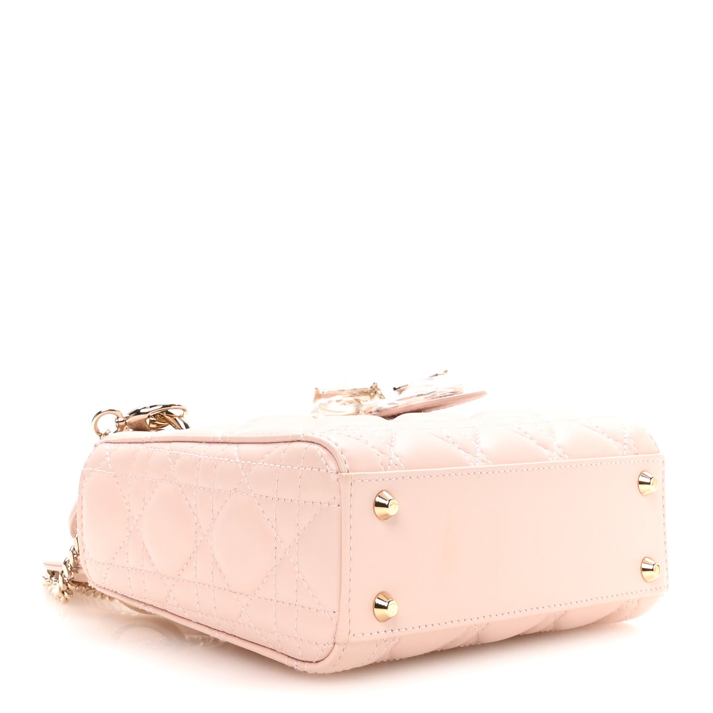 Lambskin Cannage Mini Lady Dior Powder Pink