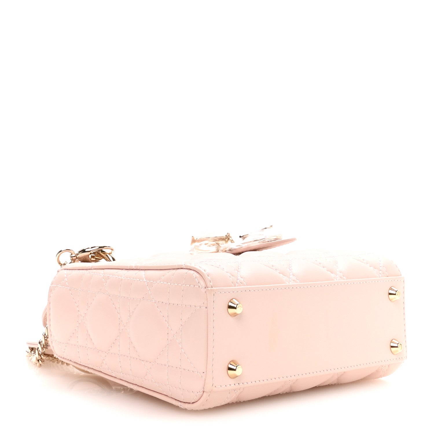 Christian Dior Lambskin Cannage Mini Lady Dior Powder Pink 4 of 11