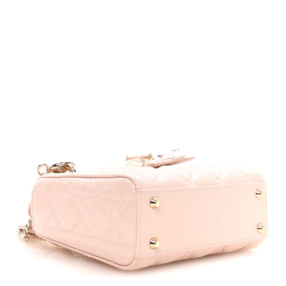 Christian Dior Lambskin Cannage Mini Lady Dior Powder Pink 4 of 11