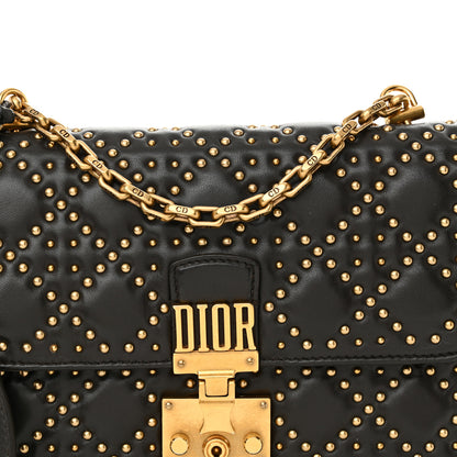 Christian Dior Lambskin Cannage Studded Large Dioraddict Flap Bag Brown 8 of 12