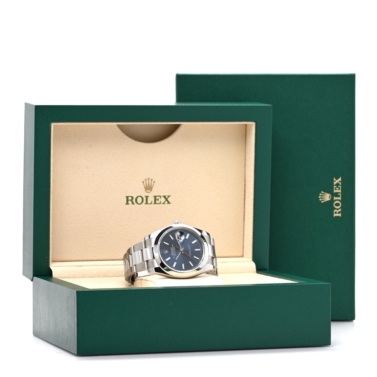 Rolex Stainless Steel 41mm Oyster Perpetual Datejust Watch Blue 126300 5 of 5