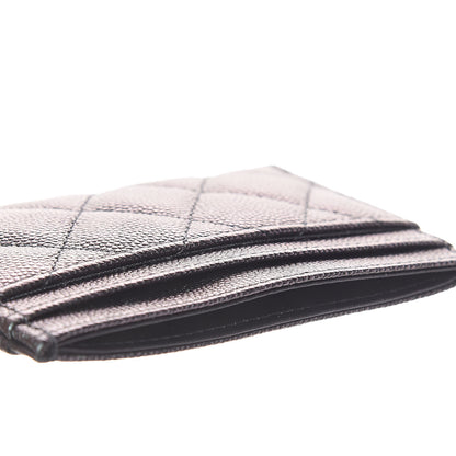 Chanel Iridescent Caviar Quilted Card Holder Black 9 of 11