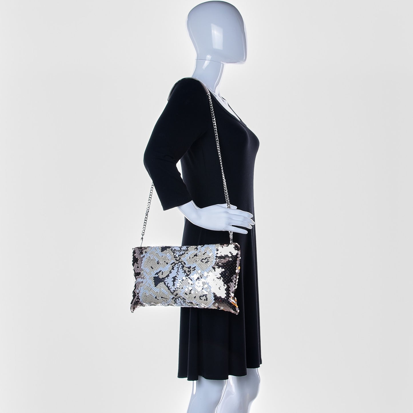 Paillettes Sequin Chain Pochette Cipria