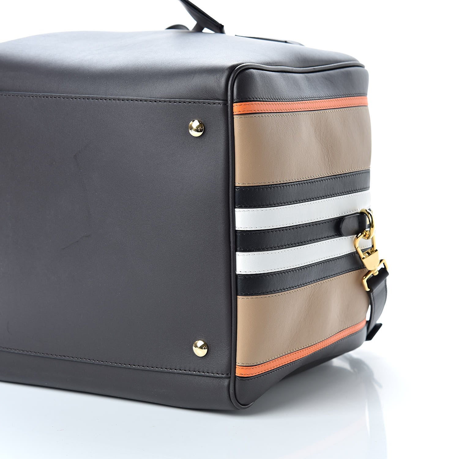 Burberry Smooth Calfskin Stripe Intarsia Bag Black 10 of 10