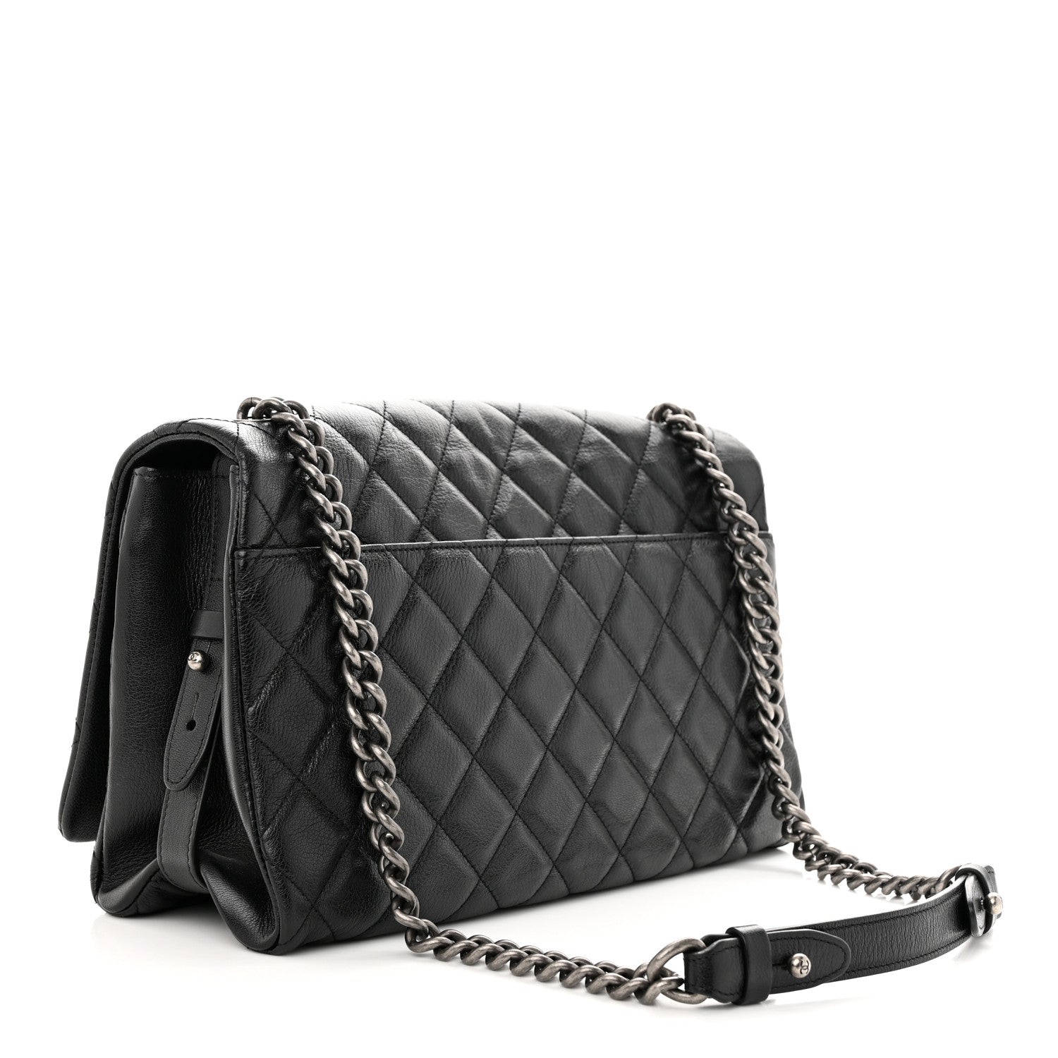 Chanel Goatskin Quilted Large City Rock Flap Black 3 of 12