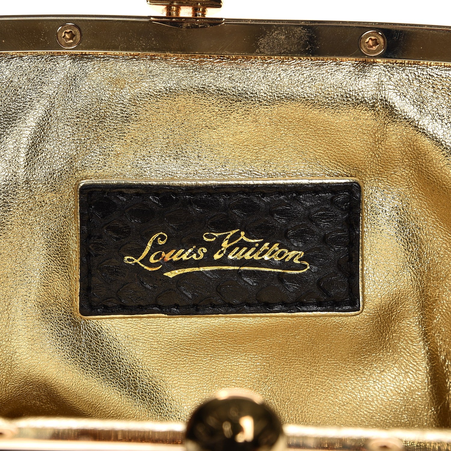 Louis Vuitton Satin Monogram Aumoniere Clutch Black 6 of 6