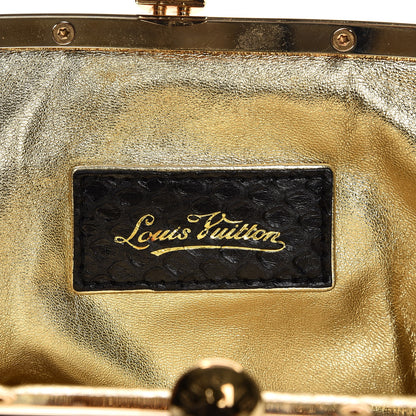 Louis Vuitton Satin Monogram Aumoniere Clutch Black 6 of 6