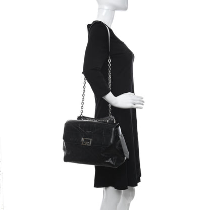 Givenchy Creased Patent Calfskin Medium ID Flap Black 2 of 9