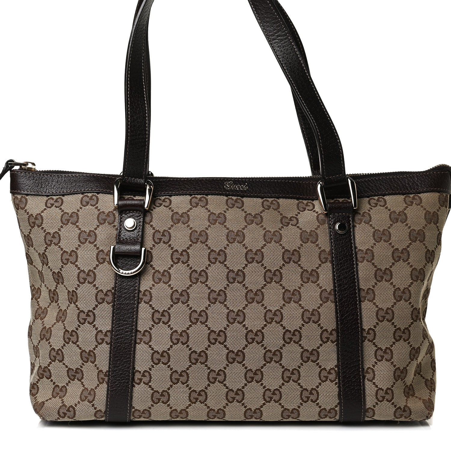 Gucci Monogram Medium Abbey Tote Dark Brown 9 of 20