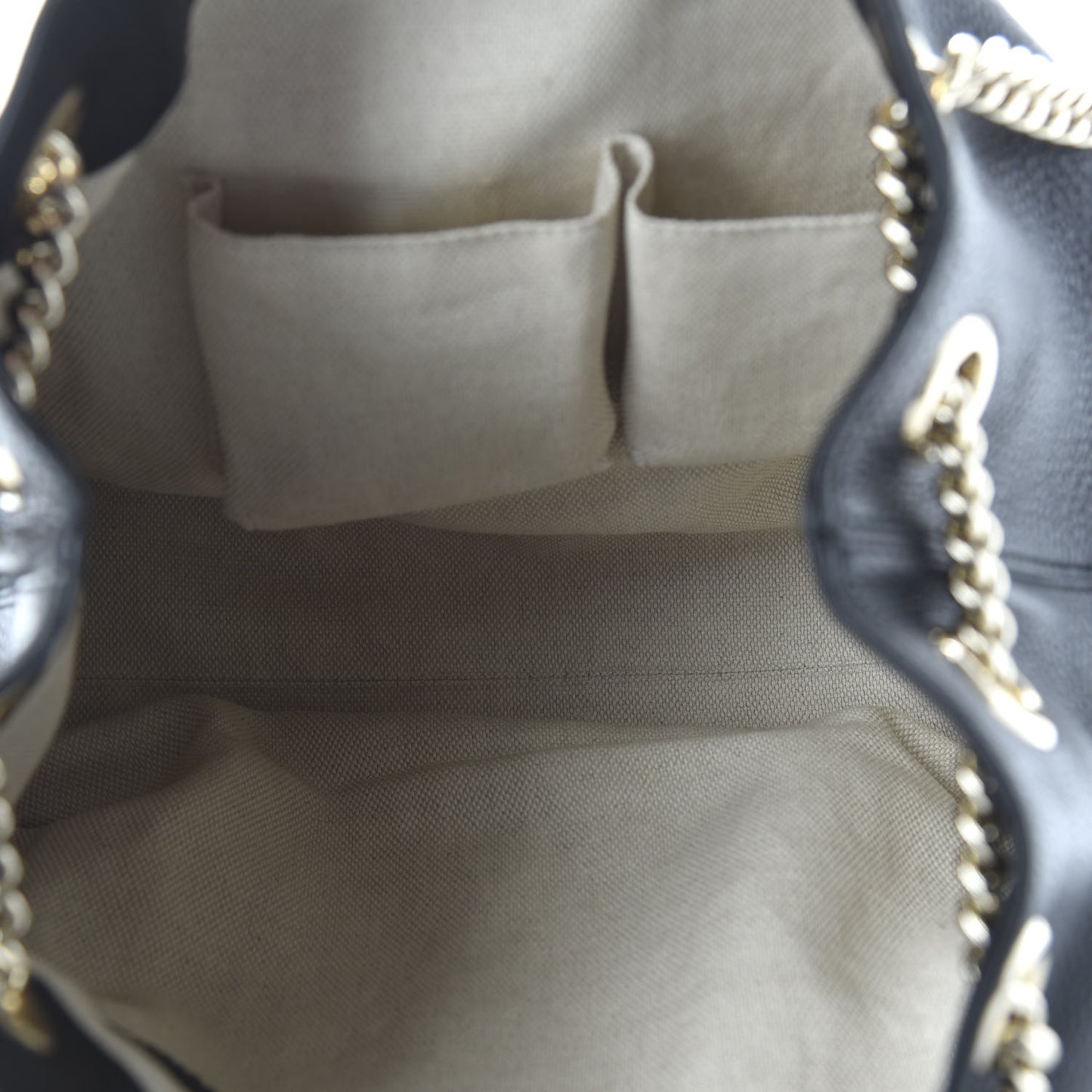 Pebbled Calfskin Medium Soho Chain Shoulder Bag Black