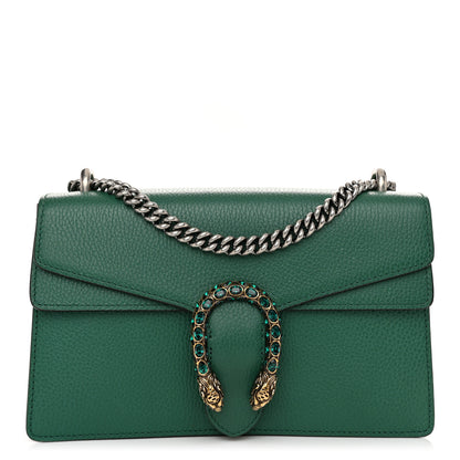 Gucci Pebbled Calfskin Small Dionysus Shoulder Bag Emerald 1 of 10