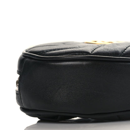 Gucci Calfskin Matelasse GG Marmont Belt Bag 95 38 Black 9 of 10
