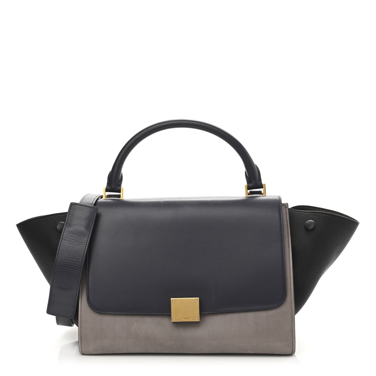 Smooth Calfskin Small Trapeze Dark Blue