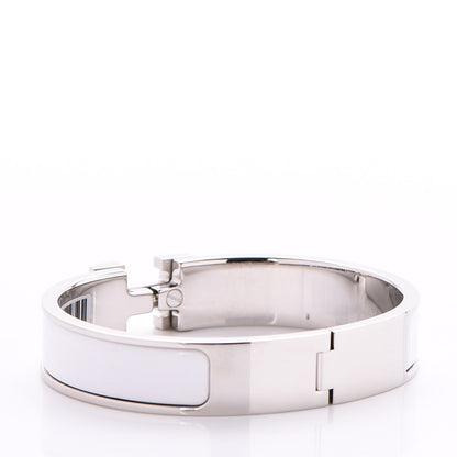 Hermes Enamel Narrow Clic Clac H Bracelet PM White 3 of 6