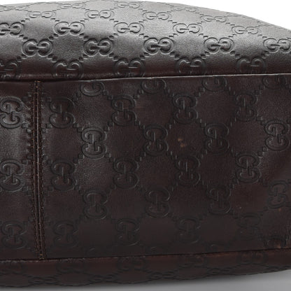 Gucci Guccissima Medium Horsebit Chain Hobo Dark Brown 9 of 12