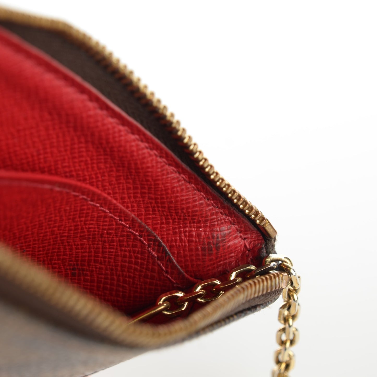 Damier Ebene Complice Trunks and Bags Key Pouch Red
