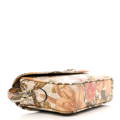 Gucci GG Supreme Monogram Water Flora Web Studded Mini Ophidia Flap Shoulder Bag Beige White Multicolor 3 of 10