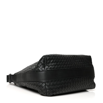 Bottega Veneta Nappa Intrecciato Shoulder Bag Black 3 of 9