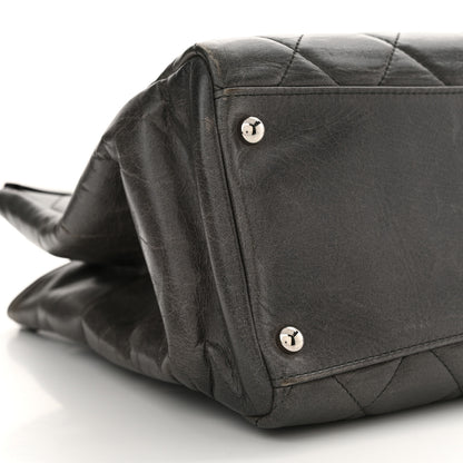 Chanel Glazed Calfskin Quilted Small CC Delivery Tote Grey 9 of 10