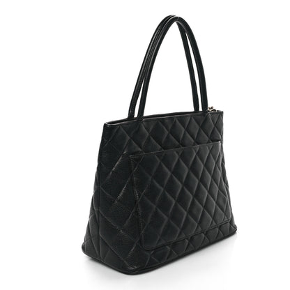 Chanel Caviar Quilted Medallion Tote Black 3 of 12