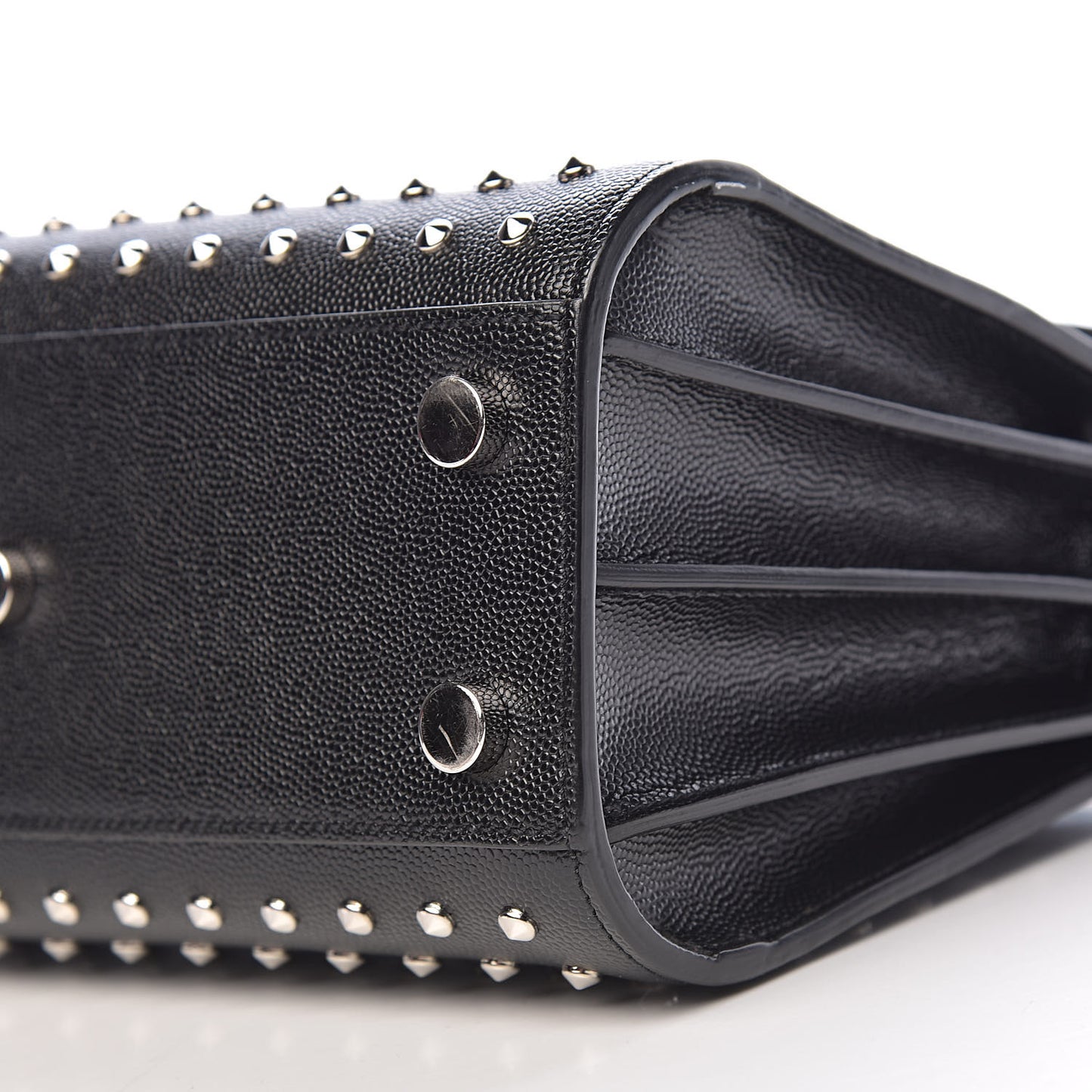 Calfskin Studded Nano Sac De Jour Black