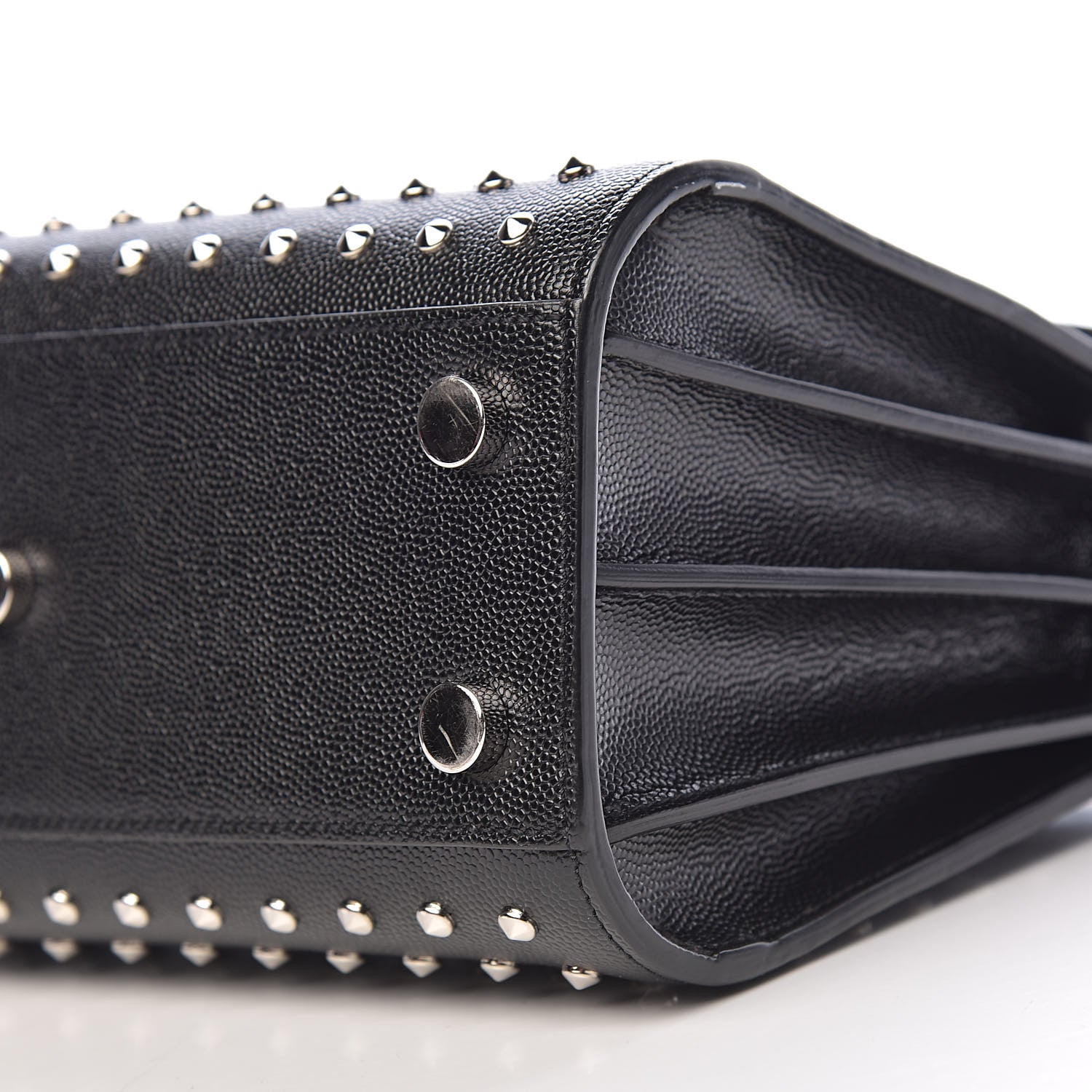 Saint Laurent Calfskin Studded Nano Sac De Jour Black 10 of 11