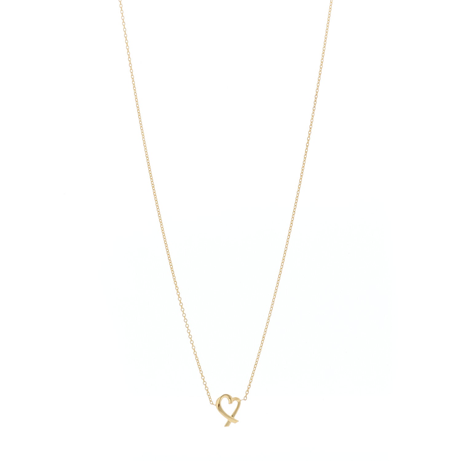 Tiffany 18K Yellow Gold Mini Paloma Picasso Loving Heart Pendant Necklace 4 of 11